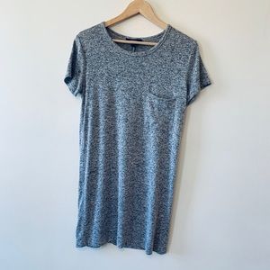 Grey shirt dress with pocket